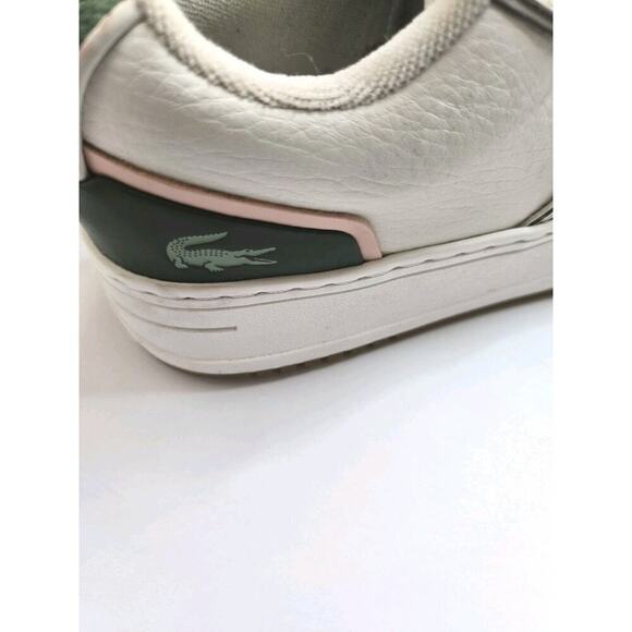 Lacoste L001 0321 Women's White Leather Athletic Runners Sneakers Size 5.5 EU 36 - Picture 5 of 13